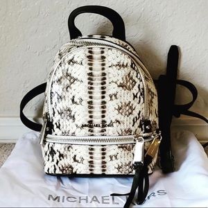Michael Kors snakeskin convertible mini backpack